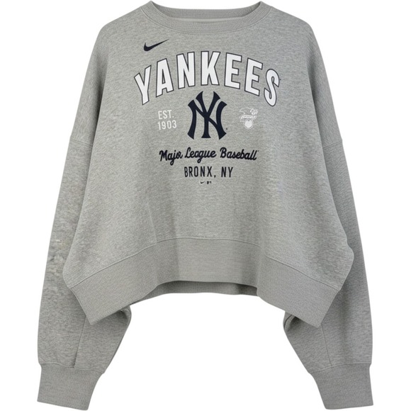 Nike MLB Tops - Nike Women's NY Yankees XL Gray Oversized Pullover Sweatshirt NWT 90s Y2K MLB